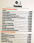 Nessma Café menu